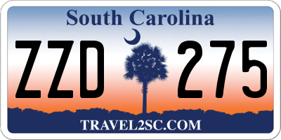 SC license plate ZZD275
