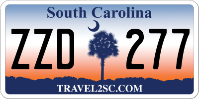 SC license plate ZZD277