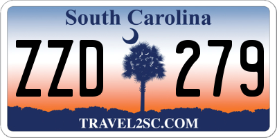 SC license plate ZZD279