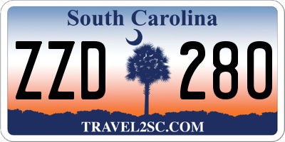 SC license plate ZZD280