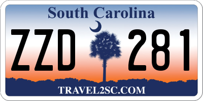 SC license plate ZZD281