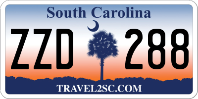 SC license plate ZZD288