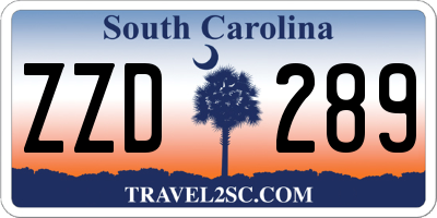 SC license plate ZZD289