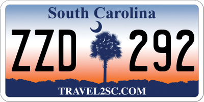 SC license plate ZZD292