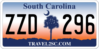 SC license plate ZZD296