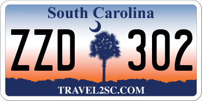 SC license plate ZZD302