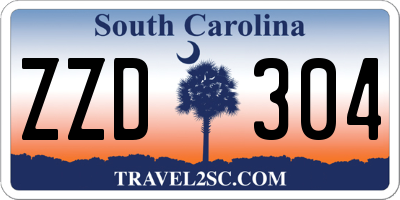 SC license plate ZZD304