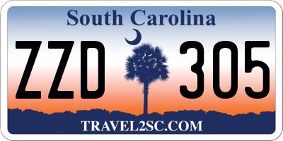 SC license plate ZZD305