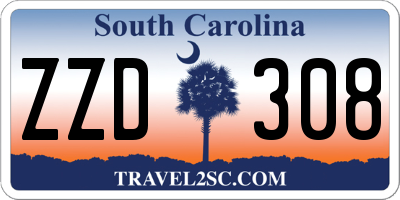 SC license plate ZZD308