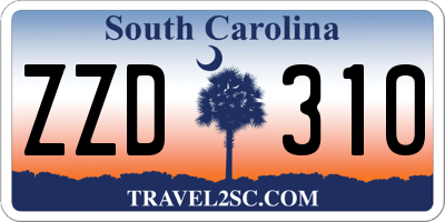 SC license plate ZZD310