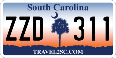 SC license plate ZZD311