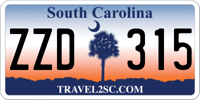 SC license plate ZZD315