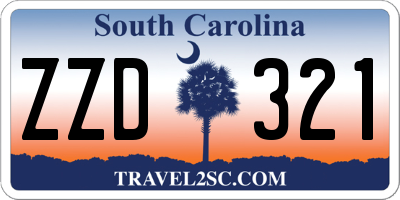 SC license plate ZZD321