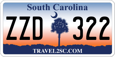 SC license plate ZZD322