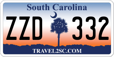 SC license plate ZZD332