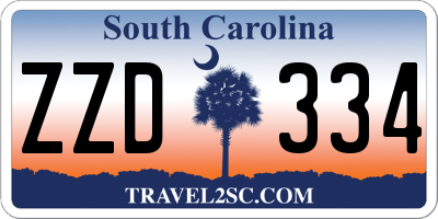 SC license plate ZZD334