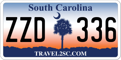 SC license plate ZZD336