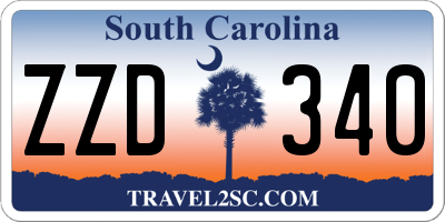 SC license plate ZZD340