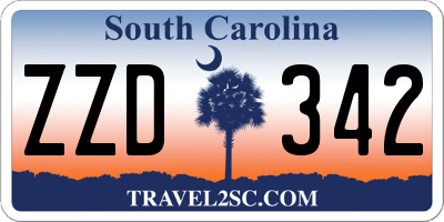 SC license plate ZZD342
