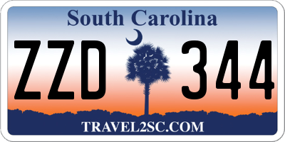 SC license plate ZZD344