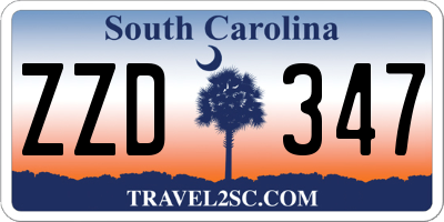 SC license plate ZZD347