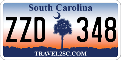 SC license plate ZZD348