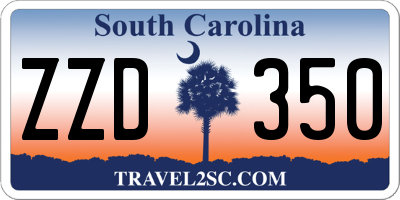 SC license plate ZZD350