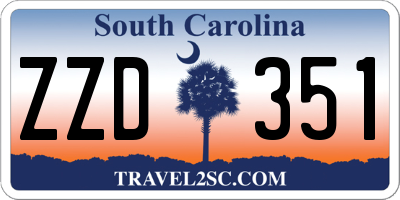 SC license plate ZZD351