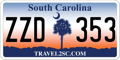 SC license plate ZZD353