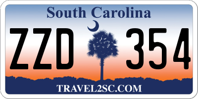 SC license plate ZZD354