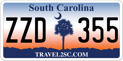 SC license plate ZZD355