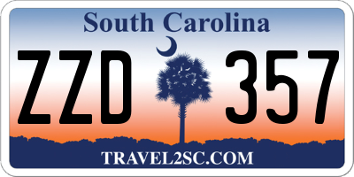 SC license plate ZZD357