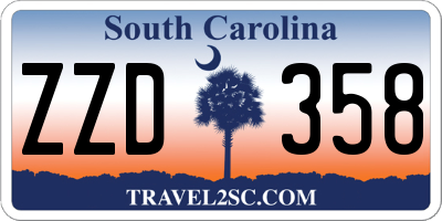 SC license plate ZZD358