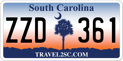 SC license plate ZZD361