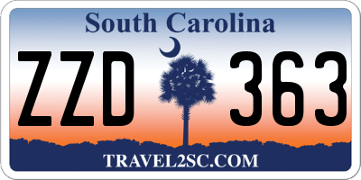 SC license plate ZZD363