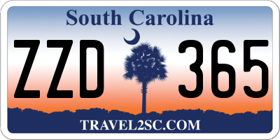 SC license plate ZZD365