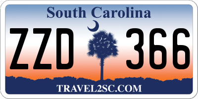 SC license plate ZZD366