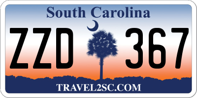 SC license plate ZZD367