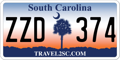 SC license plate ZZD374