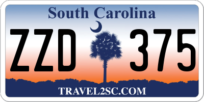 SC license plate ZZD375