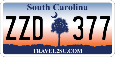 SC license plate ZZD377