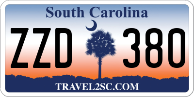 SC license plate ZZD380