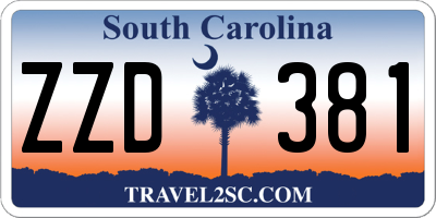 SC license plate ZZD381