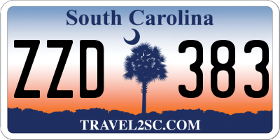 SC license plate ZZD383