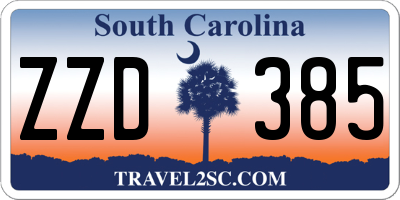 SC license plate ZZD385