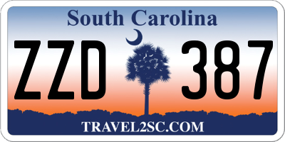 SC license plate ZZD387