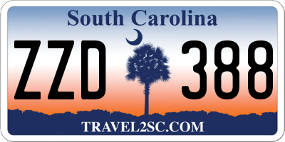 SC license plate ZZD388