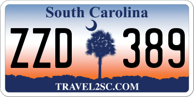 SC license plate ZZD389