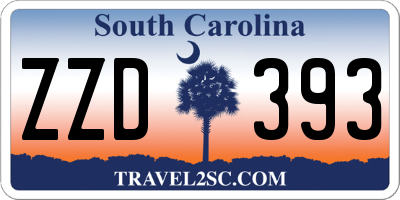 SC license plate ZZD393