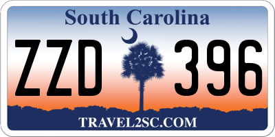 SC license plate ZZD396